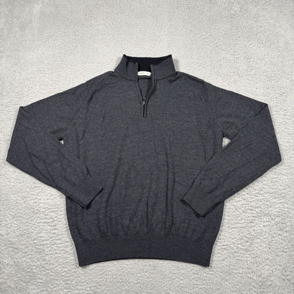 Rye 51 Merino 1/4 Zip Pullover 100% Merino Wool Size Large